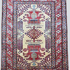 Hand Knotted Kazak Scatter Rug