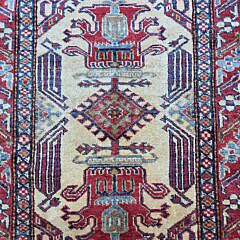Hand Knotted Kazak Scatter Rug