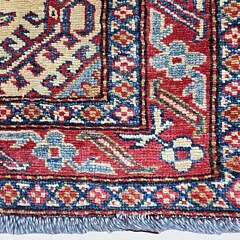 Hand Knotted Kazak Scatter Rug