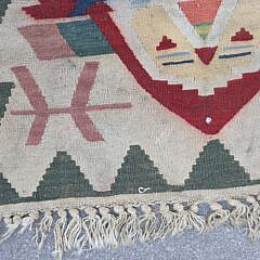 Fine Turkish Kilim Flat Weave Santa Clause Rug