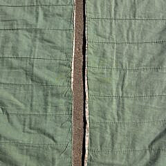 Pair of American Patchwork Green and Multi-Color Quilts, circa 1930s