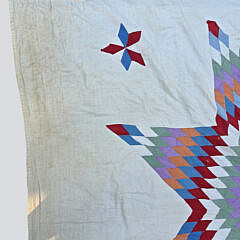 Antique American Lone Star Patchwork Quilt