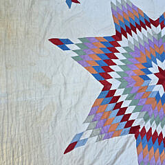 Antique American Lone Star Patchwork Quilt