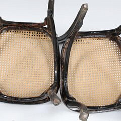 Pair of Bentwood Cane Seat Side Chairs