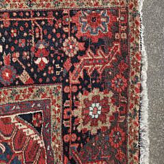 Vintage Persian Hand Knotted Wool Heriz Carpet, circa 1940s