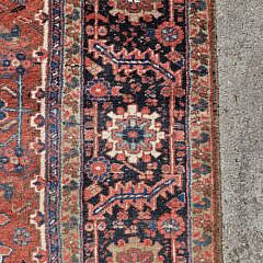 Vintage Persian Hand Knotted Wool Heriz Carpet, circa 1940s
