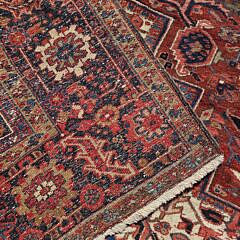 Vintage Persian Hand Knotted Wool Heriz Carpet, circa 1940s