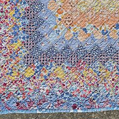 Vintage American Trip Around the World Patchwork Quilt, circa 1930s