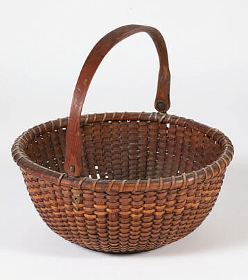 Antique Small Round Nantucket Lightship Basket