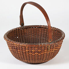 Antique Small Round Nantucket Lightship Basket