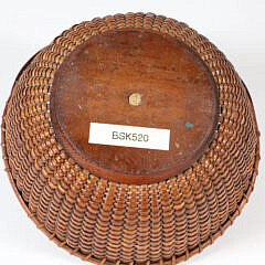 Antique Small Round Nantucket Lightship Basket