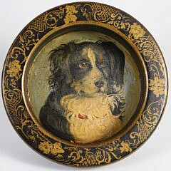 Painted Spaniel Dog Portrait Wine Coaster