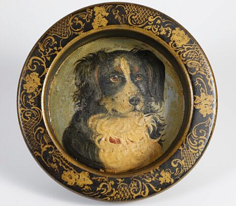 Painted Spaniel Dog Portrait Wine Coaster