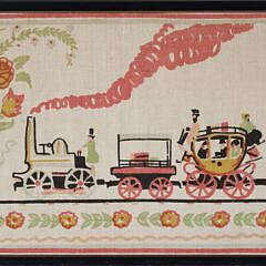 Tony Sarg Framed Steam Engine Placemat