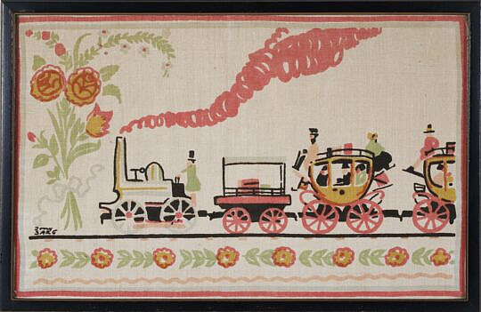 Tony Sarg Framed Steam Engine Placemat
