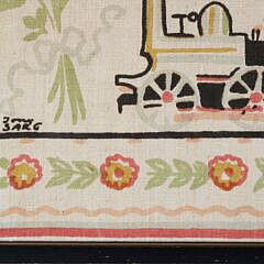 Tony Sarg Framed Steam Engine Placemat