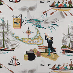 Tony Sarg  Fabric Fragment in Acrylic Frame