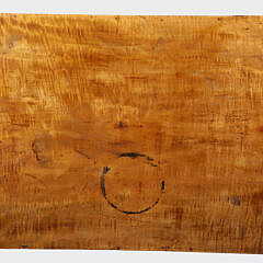 American Sheraton Tiger Maple Two Drawer Work Stand, circa 1820-1840