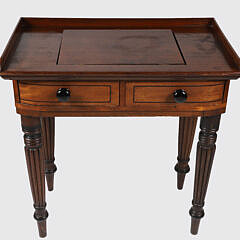 English Petite Two Drawer Side Table, 19th Century