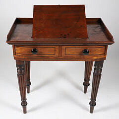 English Petite Two Drawer Side Table, 19th Century