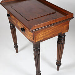 English Petite Two Drawer Side Table, 19th Century