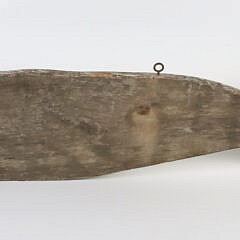 Vintage Carved Half Whale Painted Hanging Sign “Beach House, No Shoes Required”