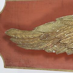 Vintage Carved Gilt Wood Eagle Mounted to Board