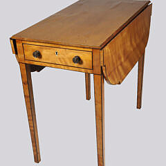English Maple and Satinwood Pembroke Table