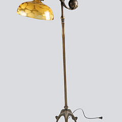 Antique Bronze Art Nouveau Counter Balance Parlor Lamp