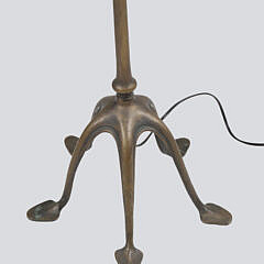 Antique Bronze Art Nouveau Counter Balance Parlor Lamp