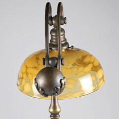 Antique Bronze Art Nouveau Counter Balance Parlor Lamp