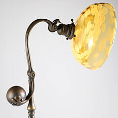 Antique Bronze Art Nouveau Counter Balance Parlor Lamp