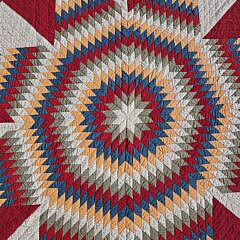 American Vintage “Lone Star” Patchwork Quilt, circa 1920s
