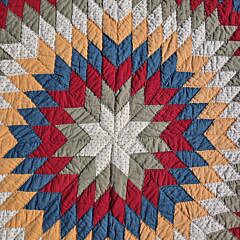 American Vintage “Lone Star” Patchwork Quilt, circa 1920s