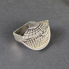 Group of Twelve Silver Plated Nantucket Friendship Basket Purse Napkin Rings