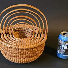 Nest of Six Nantucket Swing Handle Baskets