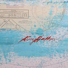 Kerry Hallam Acrylic on Nantucket Chart “Rounding Brant Point”