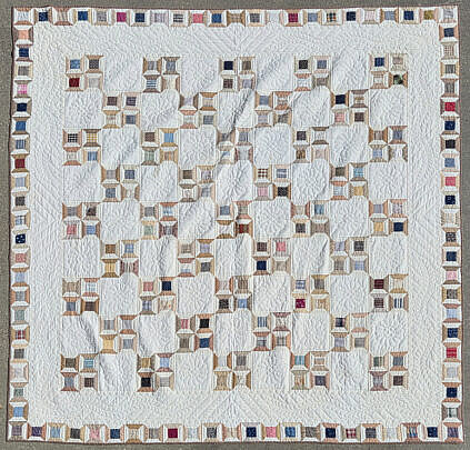 American Vintage "Thread Spool" Patchwork Quilt circa 1920