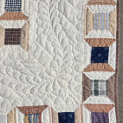 American Vintage “Thread Spool” Patchwork Quilt, circa 1920s
