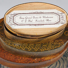Set of 9 American Oval Hand Grain Painted Shaker Style Boxes, C. Hope of Kennebunk, Maine