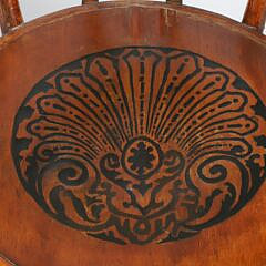 Pair of Thonet Style Bentwood Armchairs 19th Century Pressed Board Seats