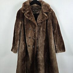 Fourrures E. Morin Vintage Fur Coat, Louisville Quebec, Canada, probably sheared beaver