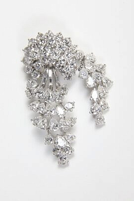 Platinum and Diamond Brooch