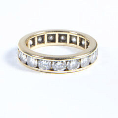 Yellow Gold and Diamond Wedding Band Ring