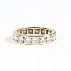 Yellow Gold and Diamond Wedding Band Ring